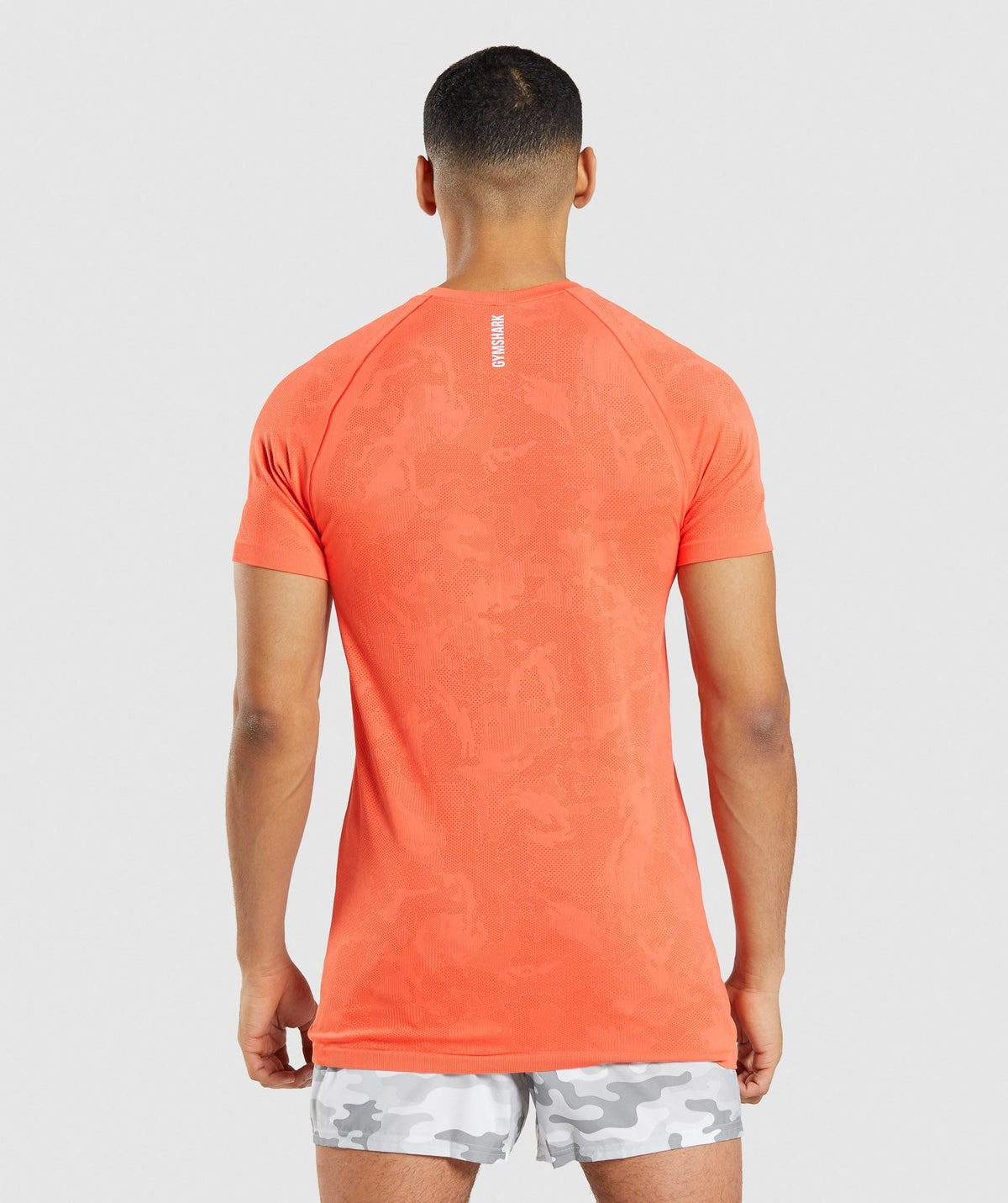 Gymshark Geo Seamless Tee - Papaya Orange/Spicy Orange