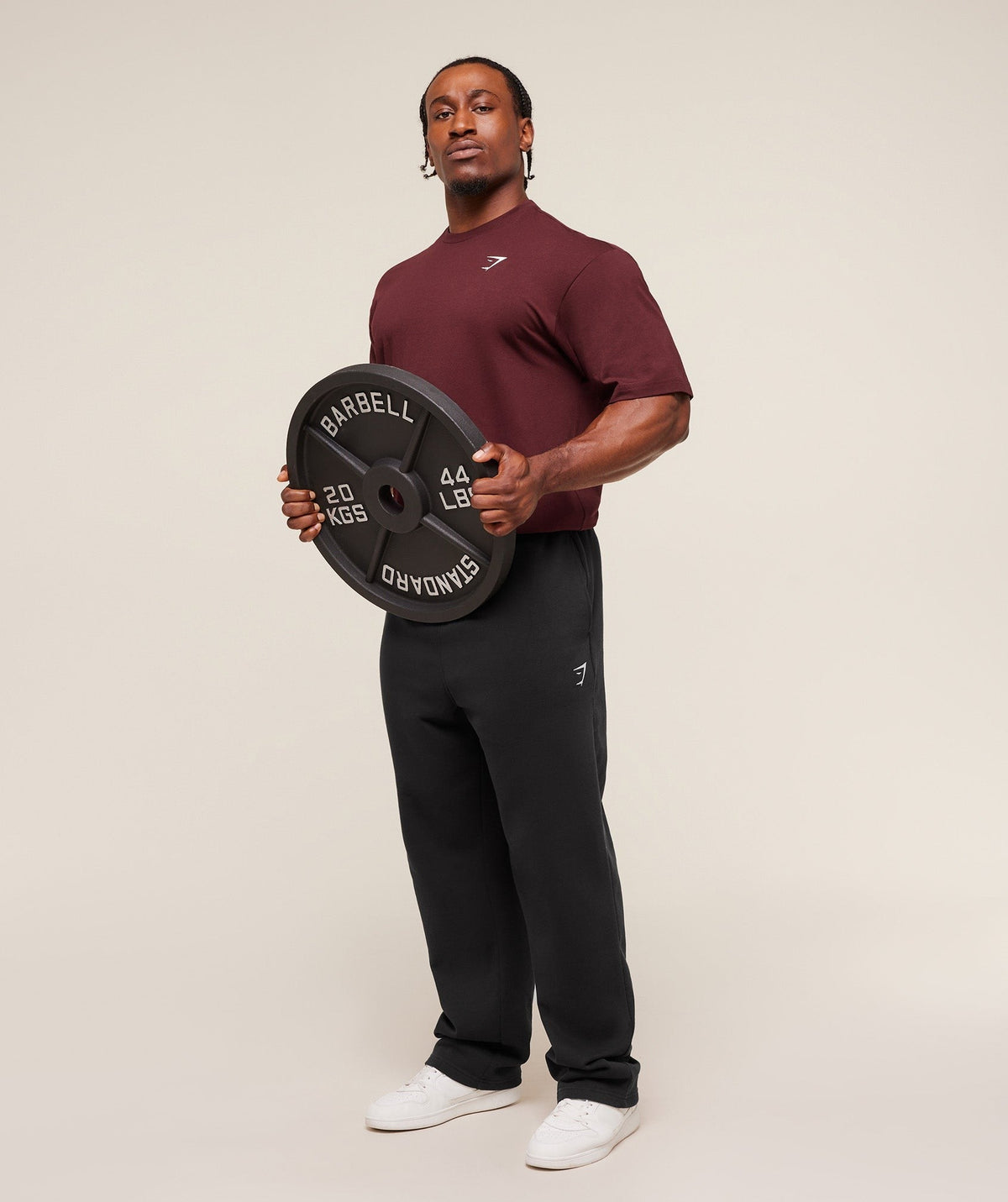Gymshark Essential Short Sleeve Tee - Rich Maroon