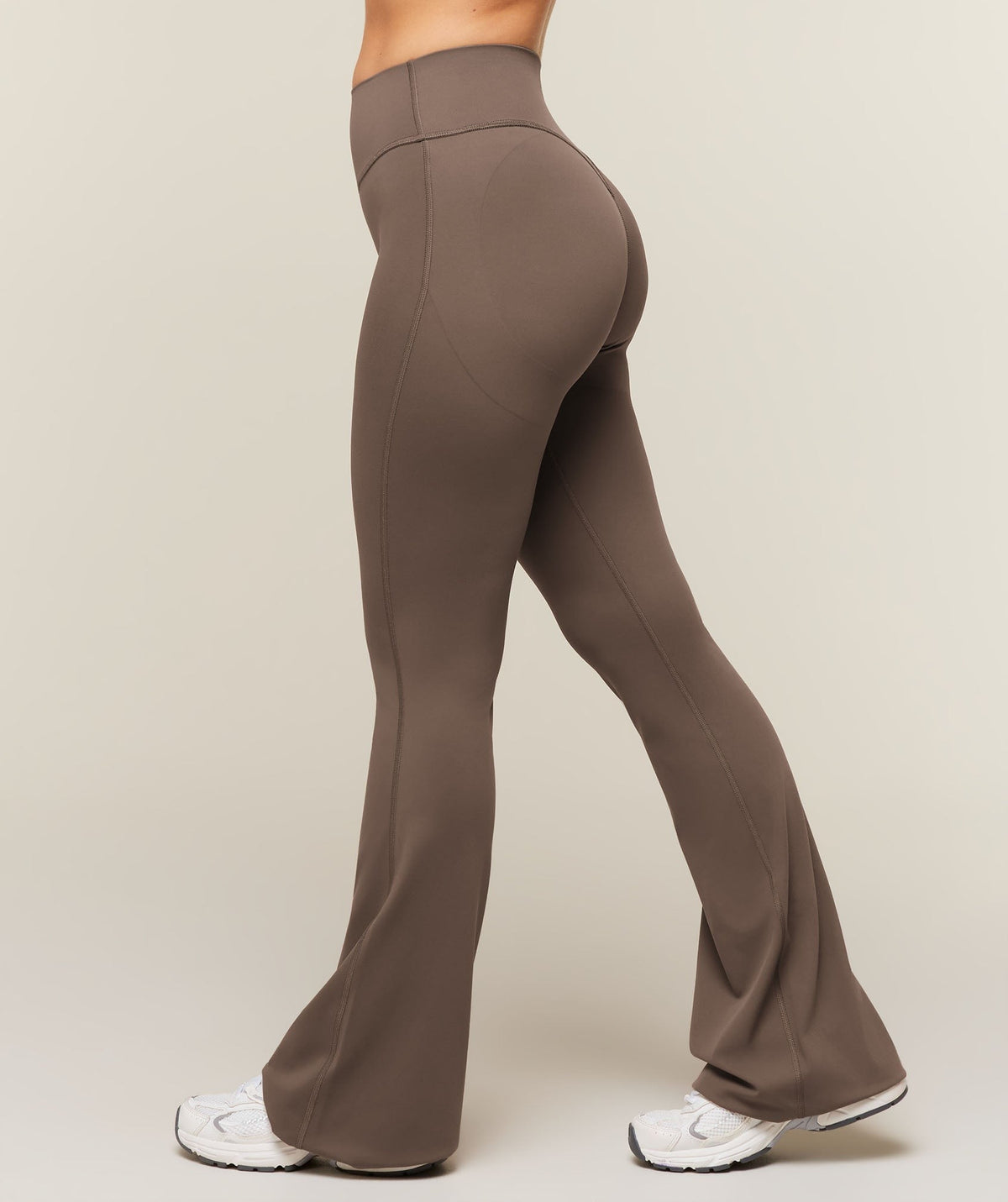 Gymshark Shape Bonded Flared Short Leggings - Soft Brown