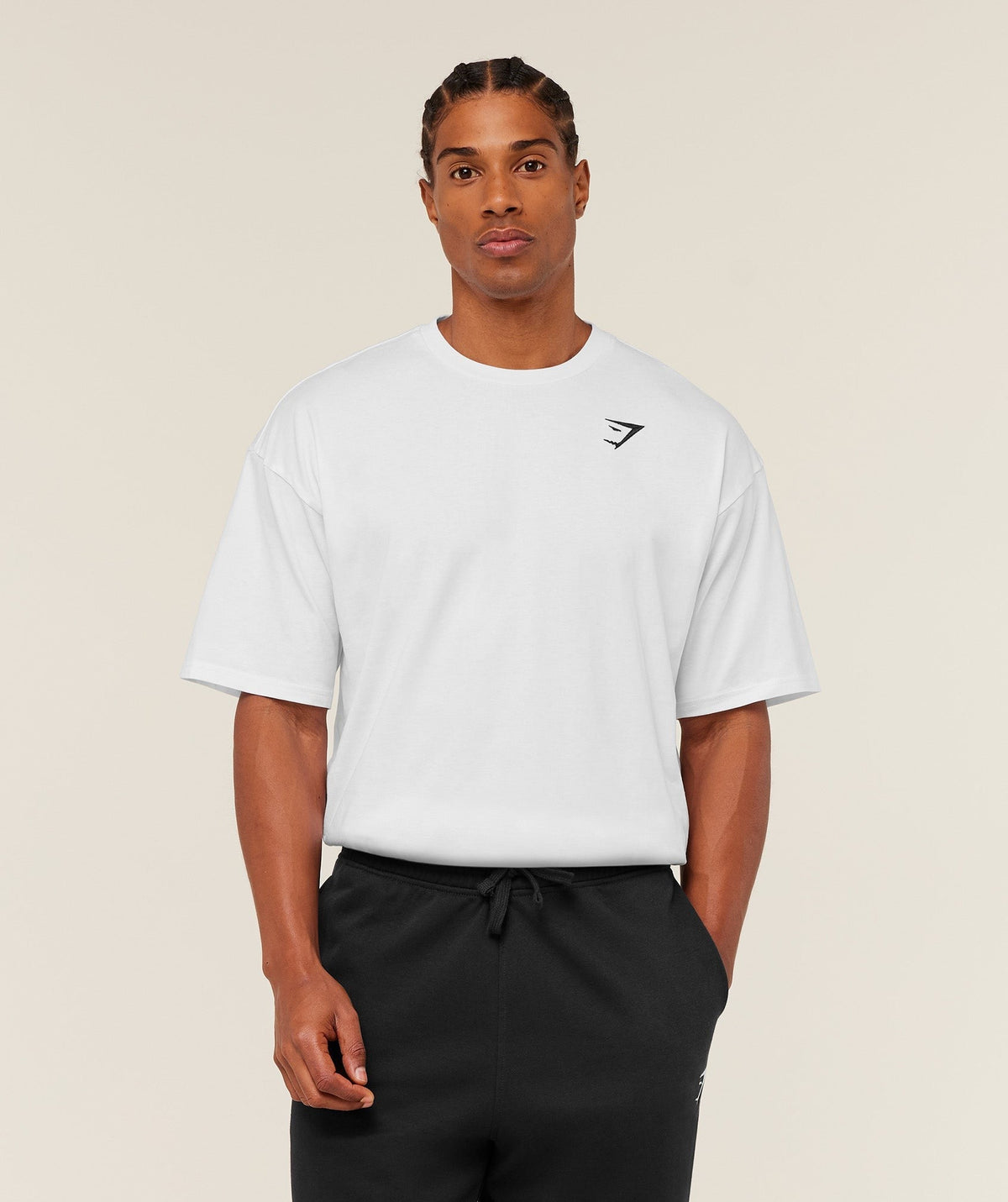 Gymshark Crest Oversized Tee - White