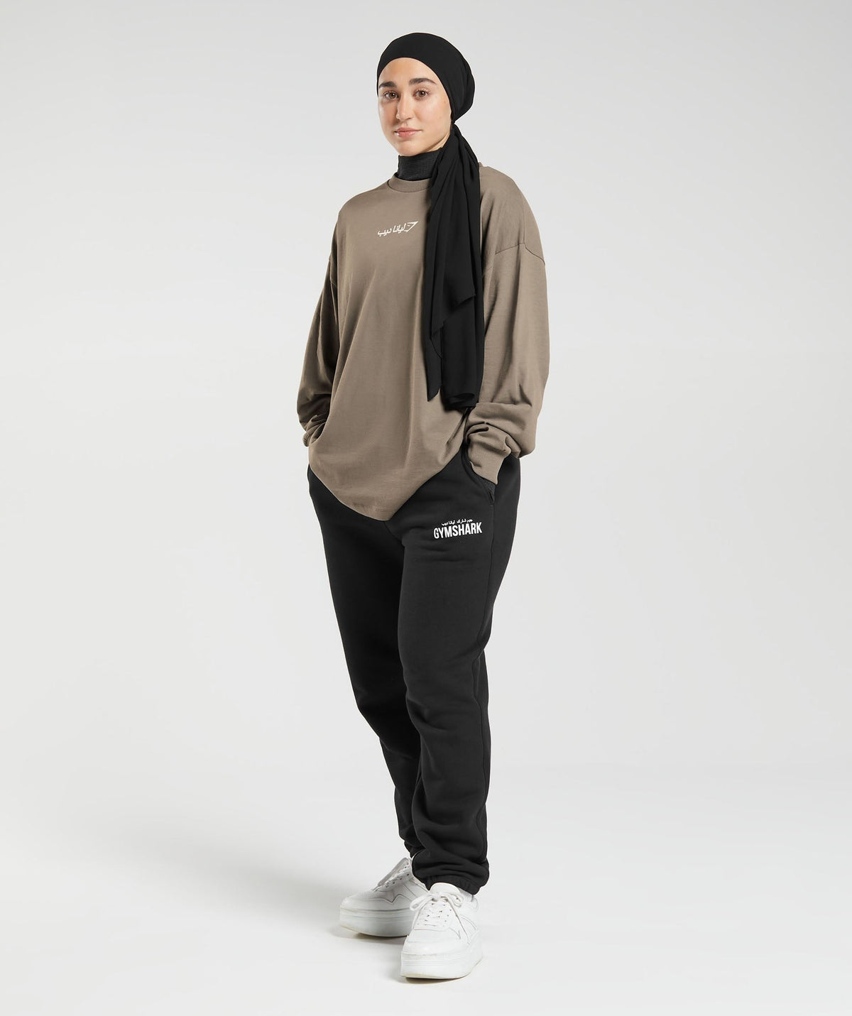 Gymshark X Leana Deeb Oversized Long Sleeve Top - Brown