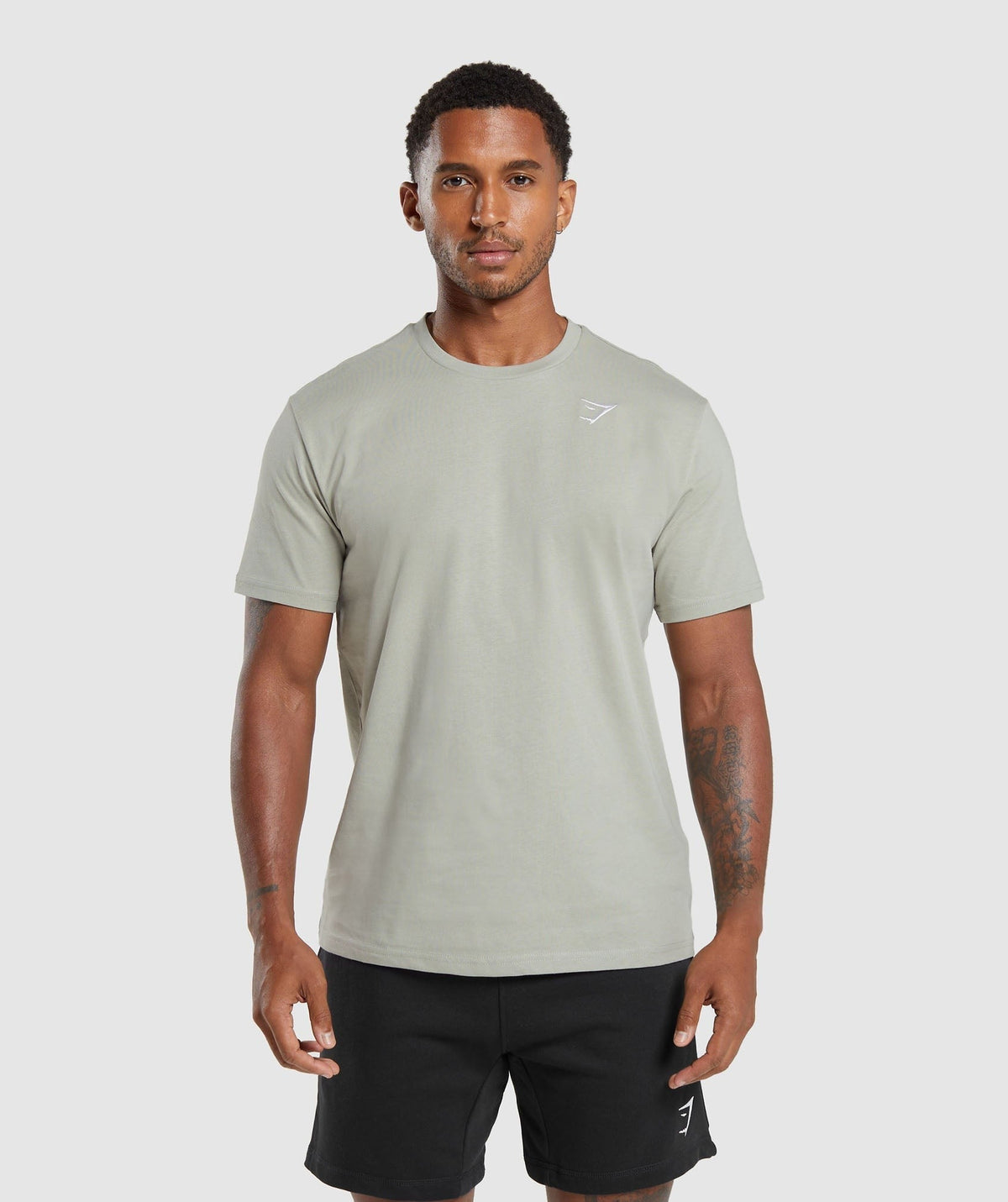 Gymshark Crest Tee - Stone Grey