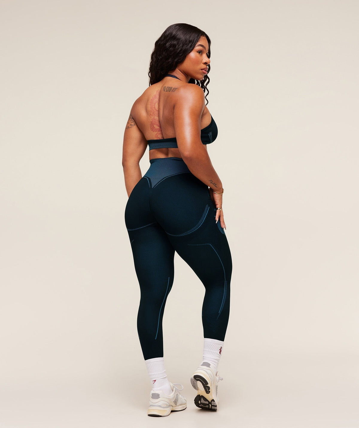 Gymshark x Analis Seamless Legging - Midnight Blue/Lats Blue