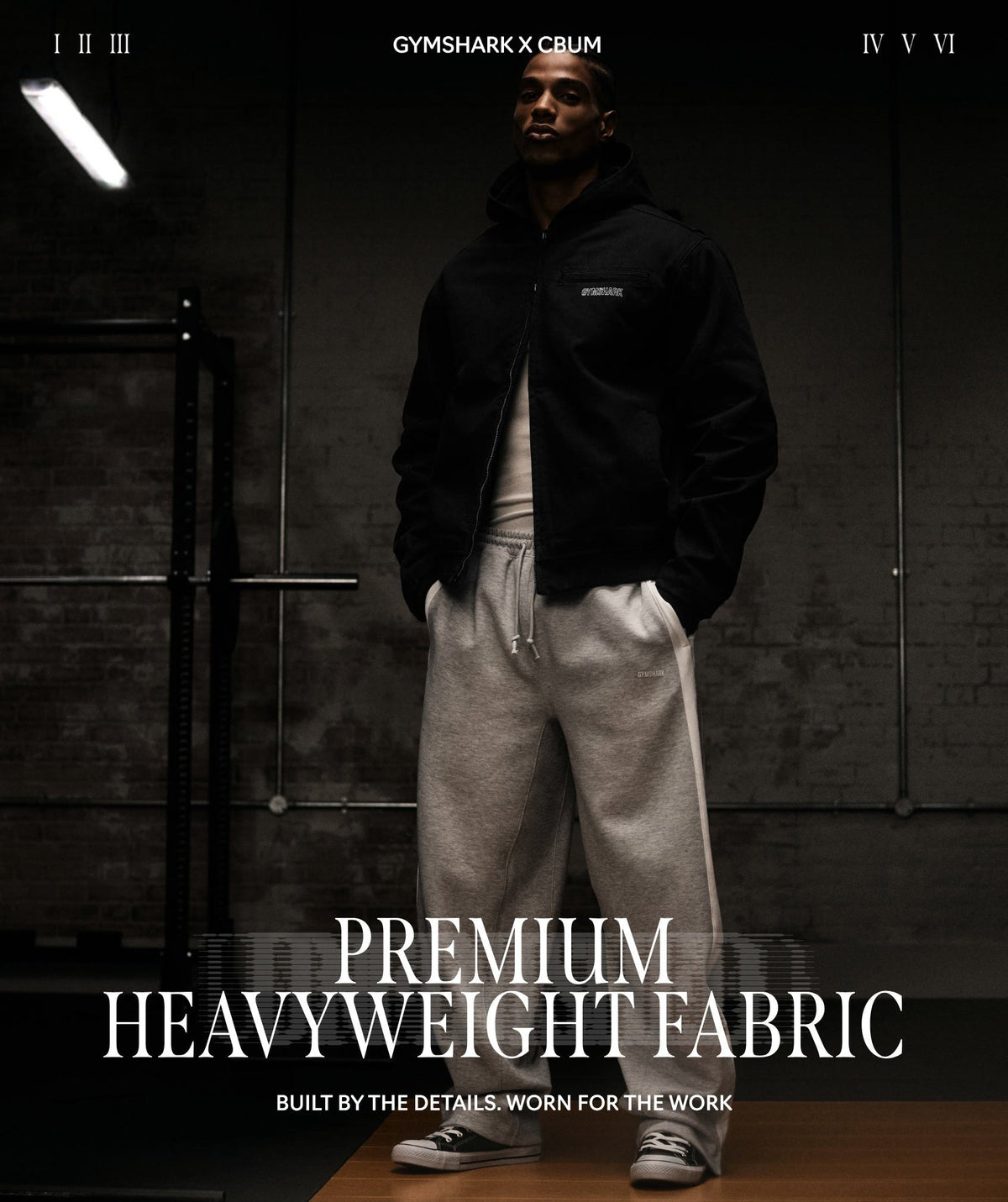 Gymshark x CBUM Straight Leg Jogger - Bros Stone Grey Marl