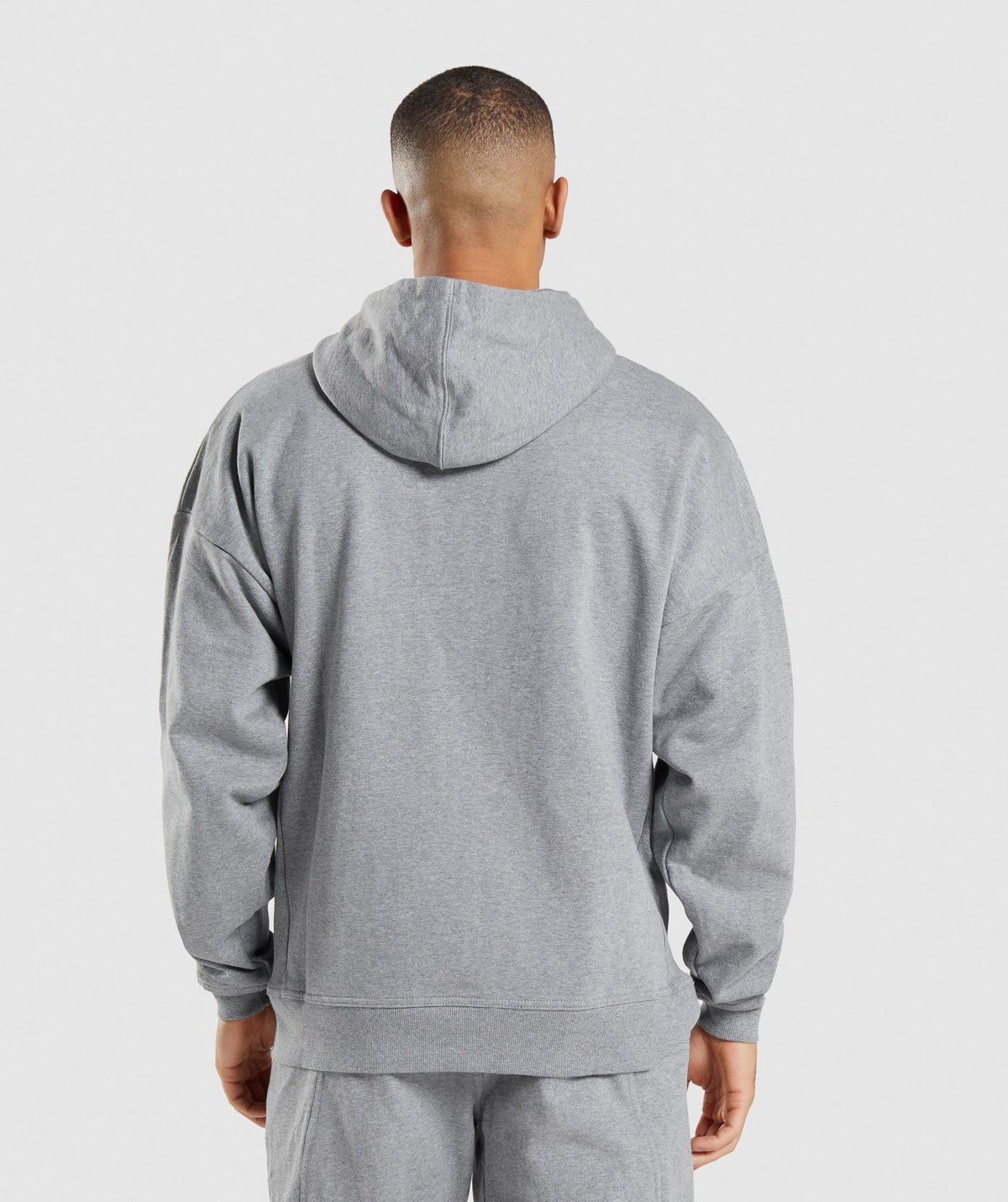 Gymshark Essential Oversized Zip Up Hoodie - Charcoal Core Marl
