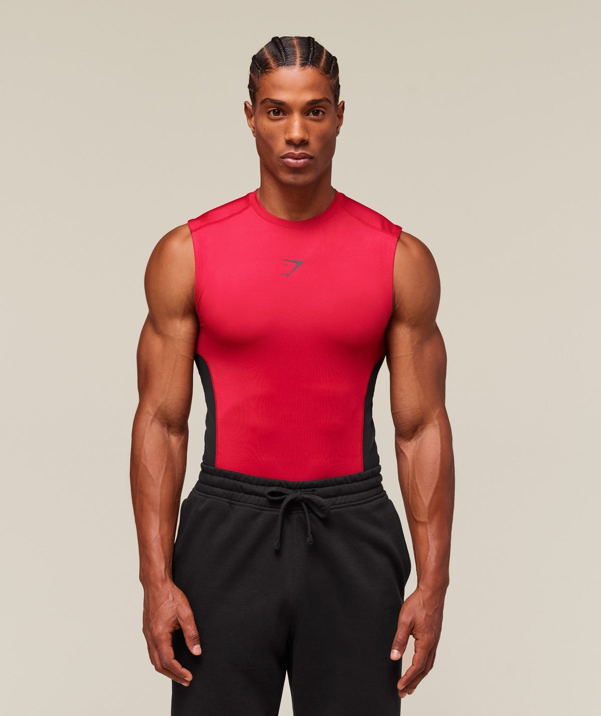 Gymshark Element Baselayer Tank - Carmine Red/Black