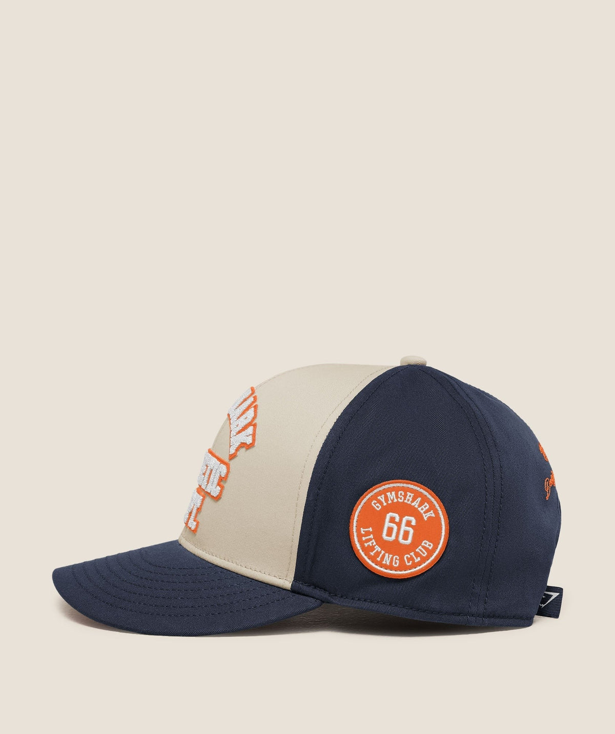 Gymshark 6 Panel Collegiate Trucker - Tinted White/Heavy Blue
