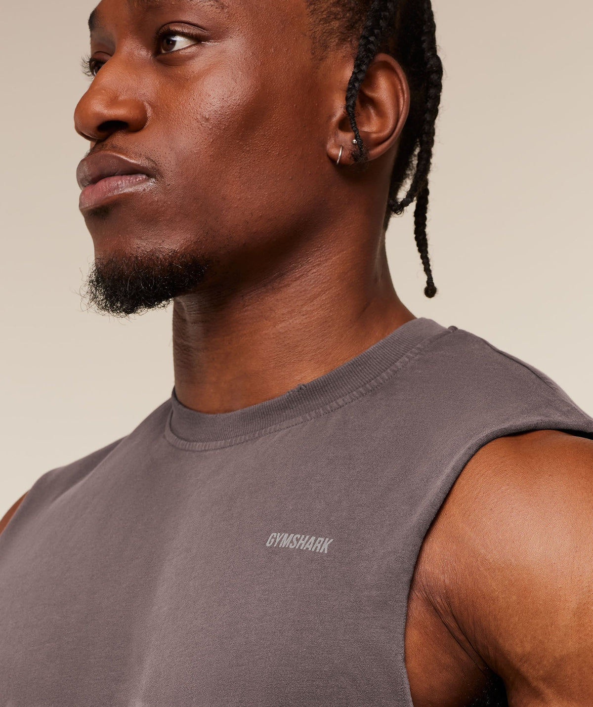 Gymshark x CBUM Washed Sleeveless Tee - Greyed Purple
