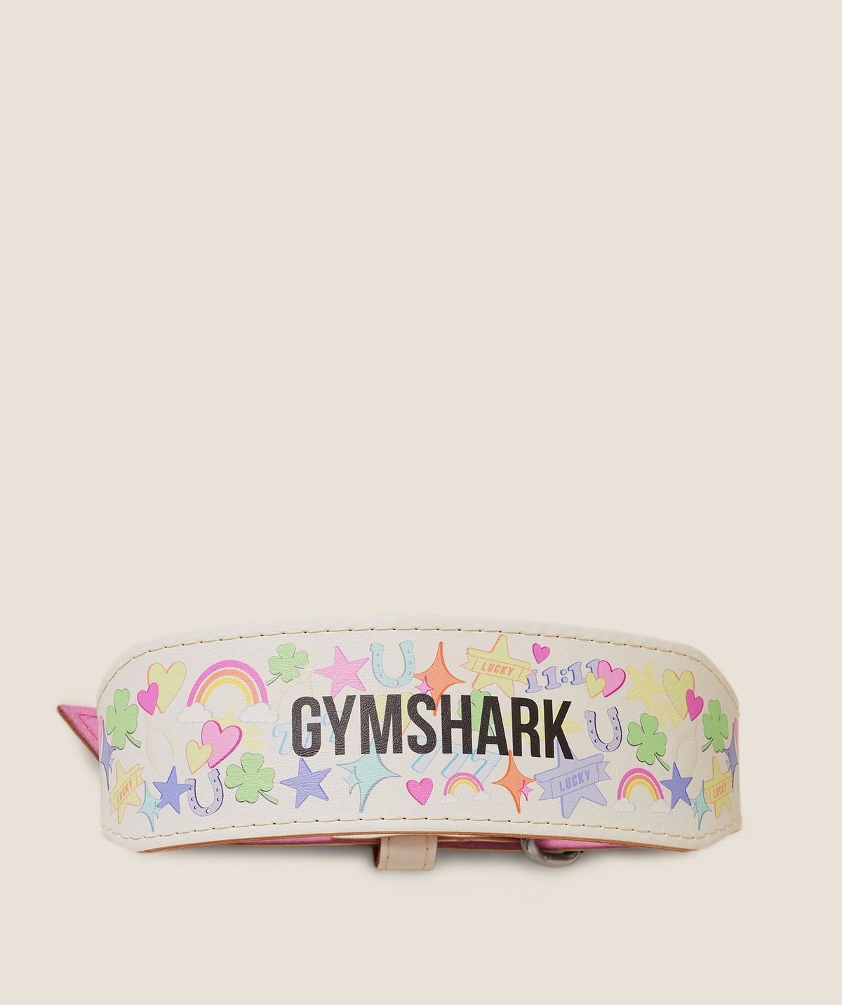 Gymshark Lucky Graphic Lifting Belt - Tinted White