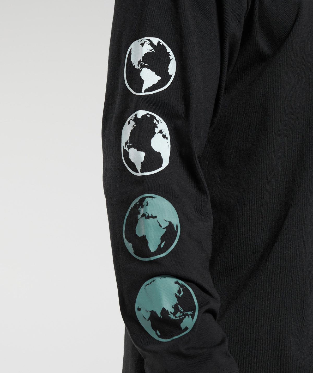 Gymshark Global Graphic Long Sleeve Tee - Black