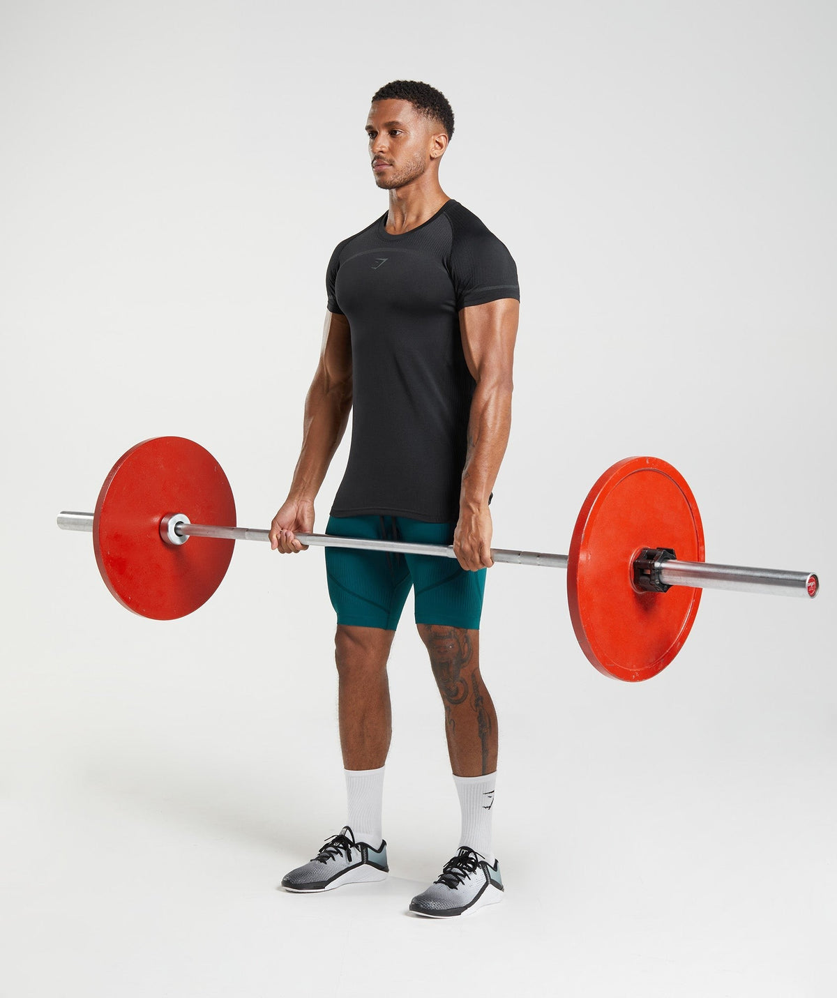 Gymshark 315 Seamless Tee - Black/Charcoal Grey