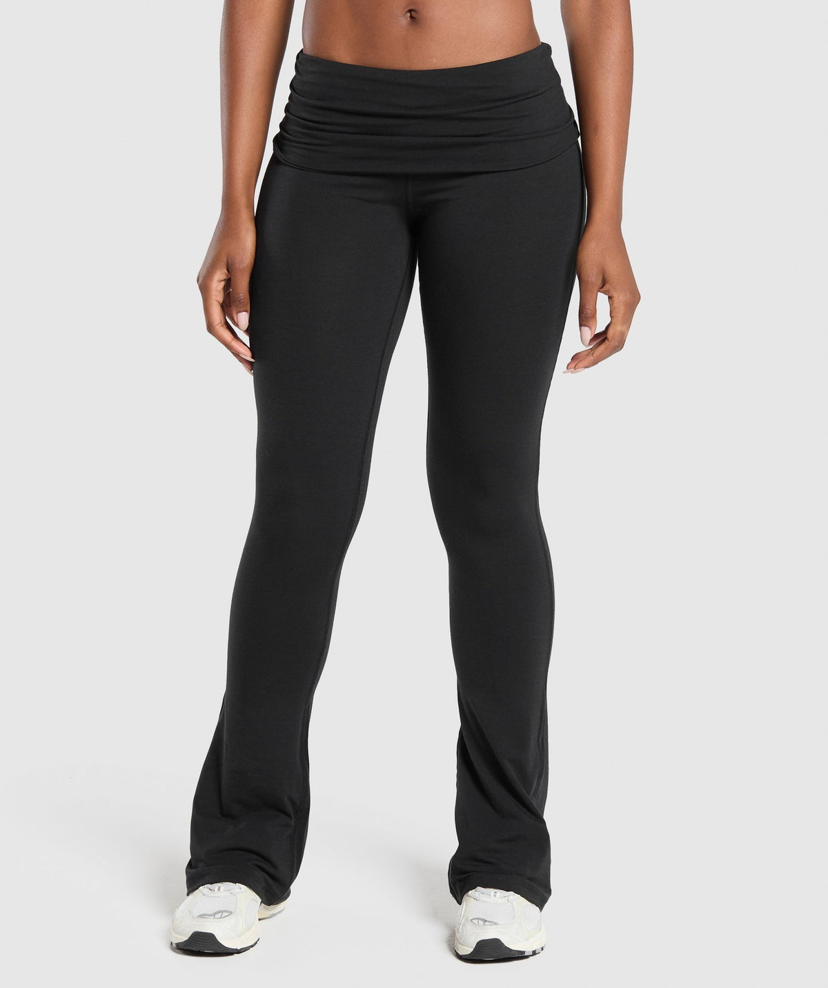 Gymshark Foldover Flared Leggings - Black