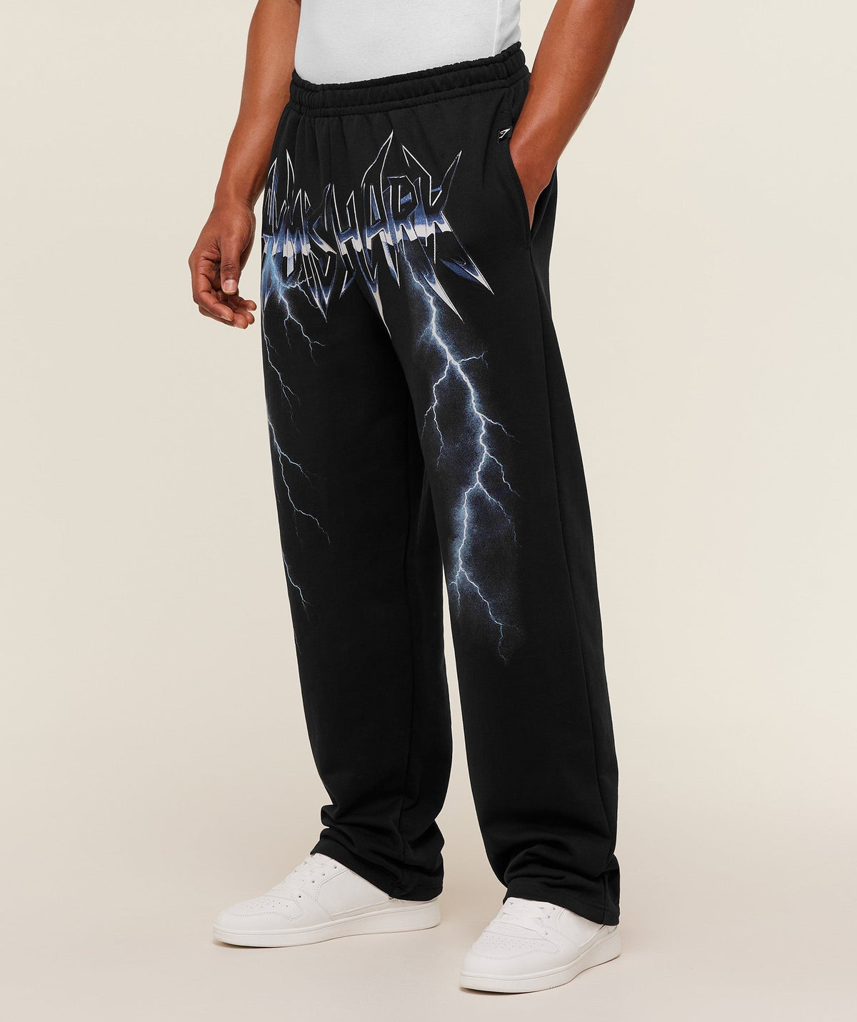 Gymshark Eagle Band Style Graphic Straight Leg Pants - Black