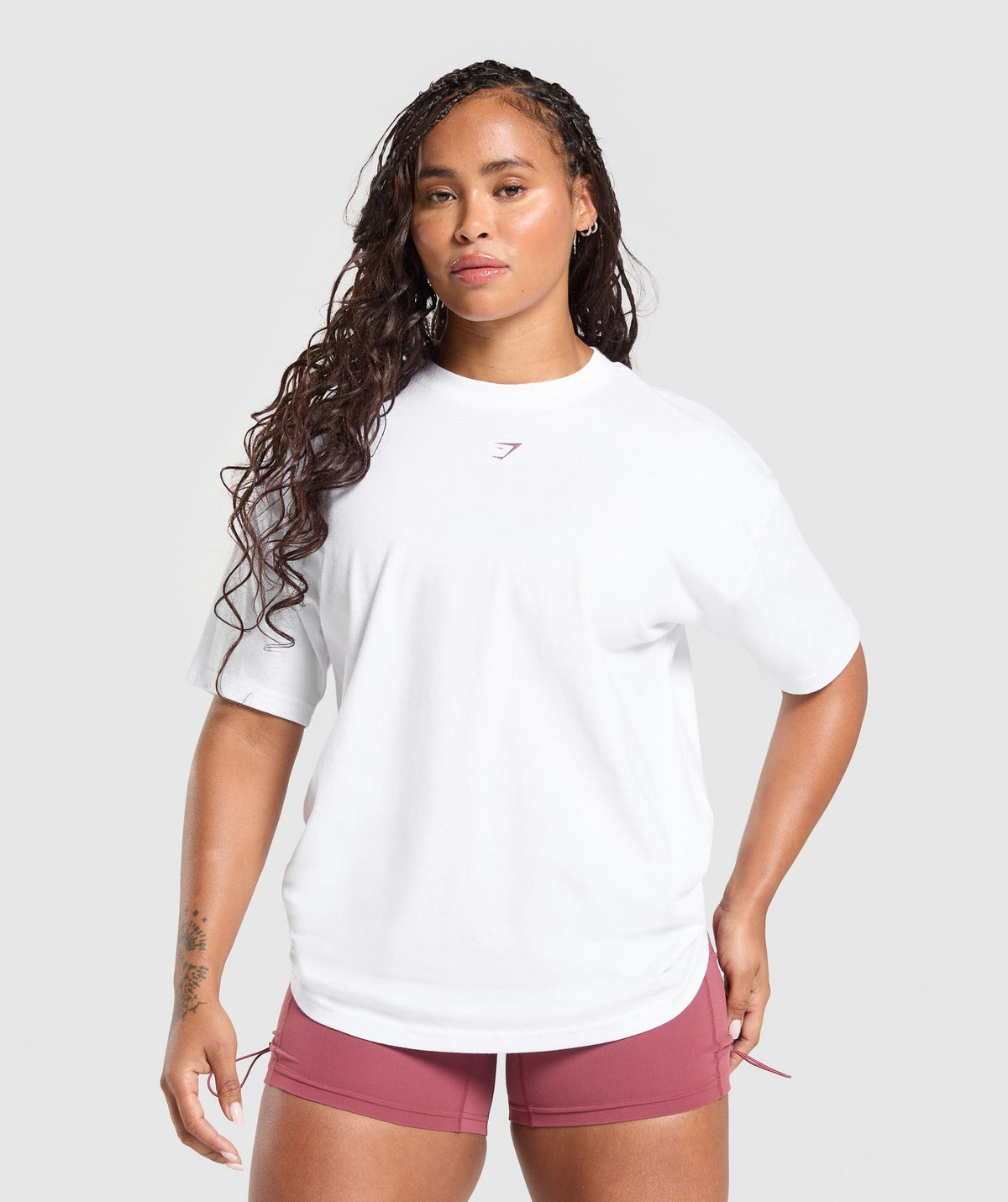 Gymshark Gritty Muscle Mommy Graphic Tee - White