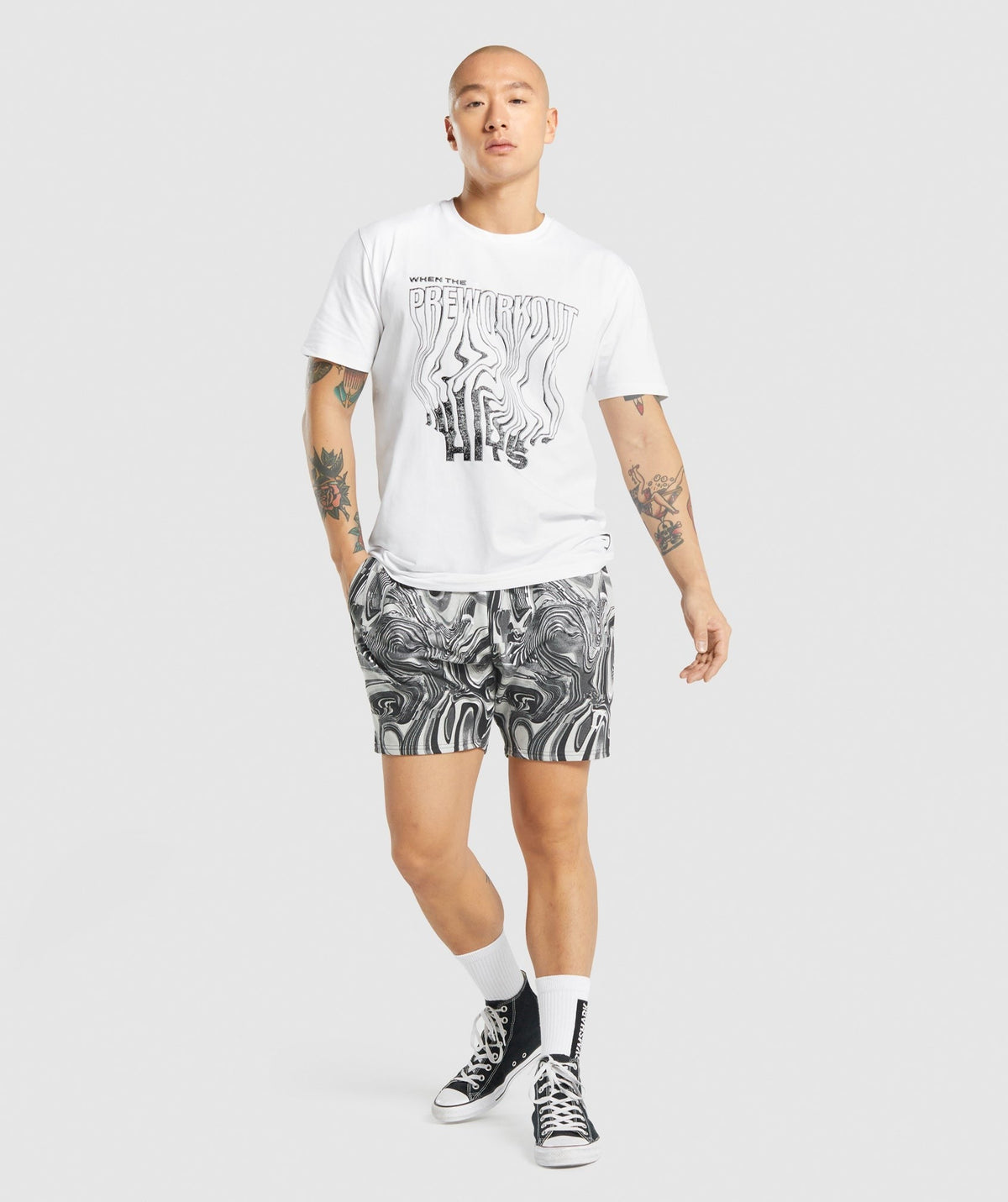 Gymshark Pre-Workout Tee - White