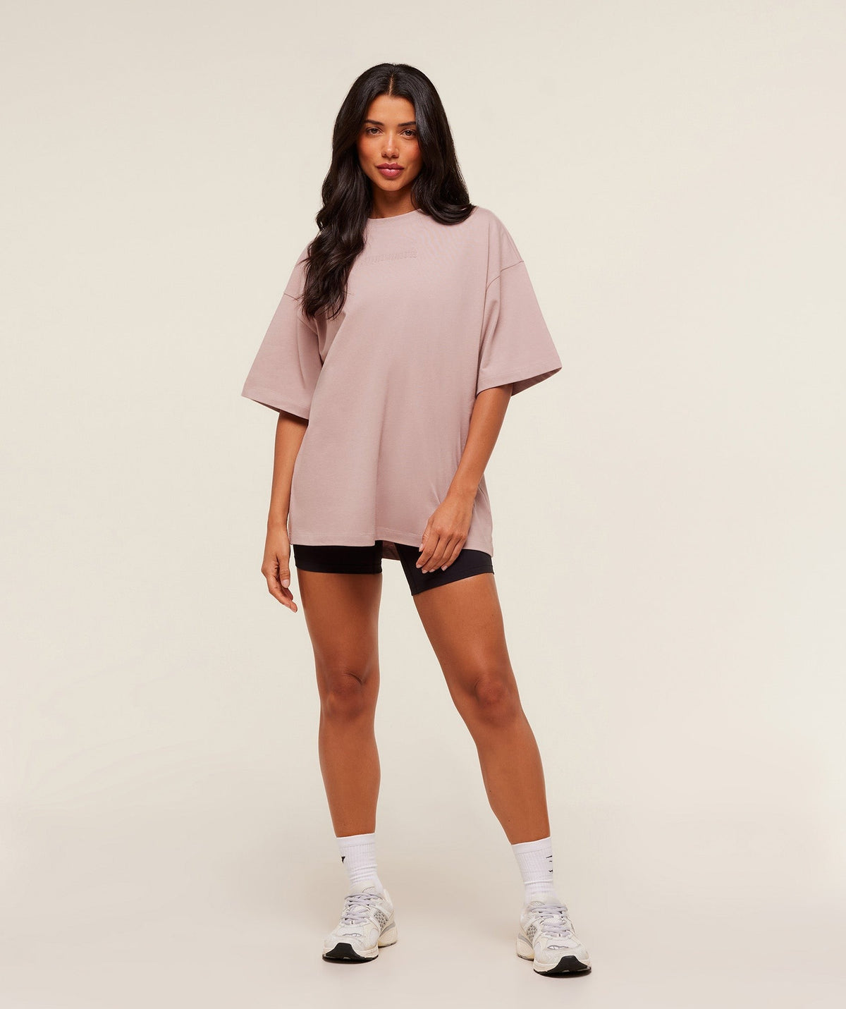 Gymshark Embossed Graphic Oversized Tee - Muted Pink