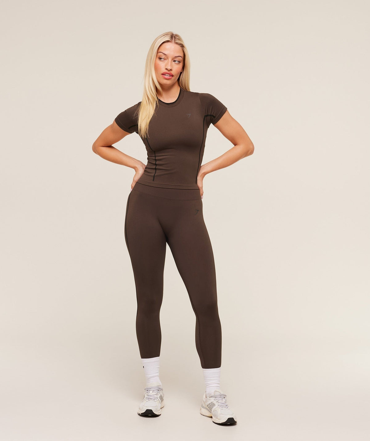 Gymshark Everyday Seamless Contrast Legging - Archive Brown/Black