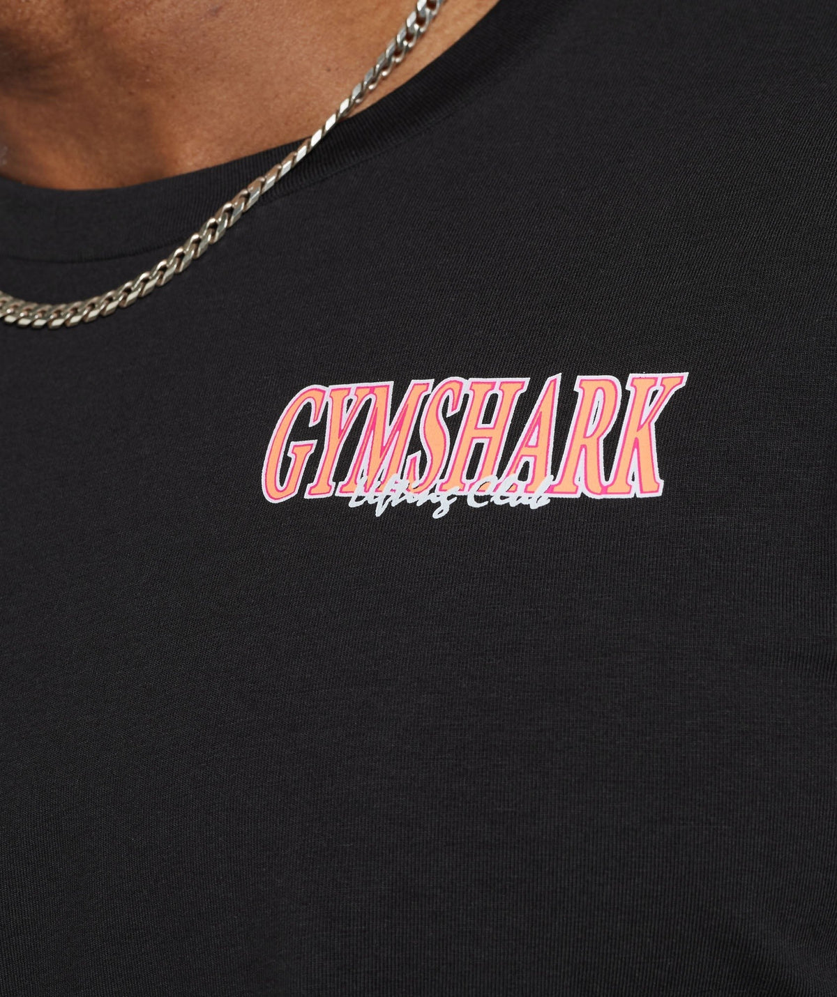 Gymshark Retrowave Crop Tee - Black