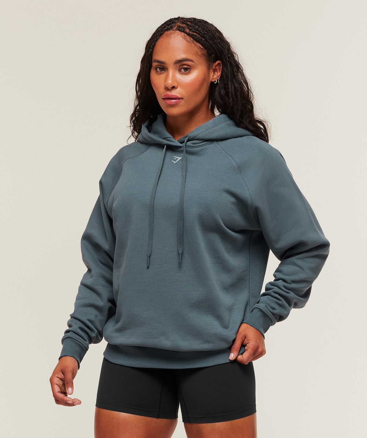 Gymshark Gritty Muscle Mommy Graphic Hoodie - Titanium Blue