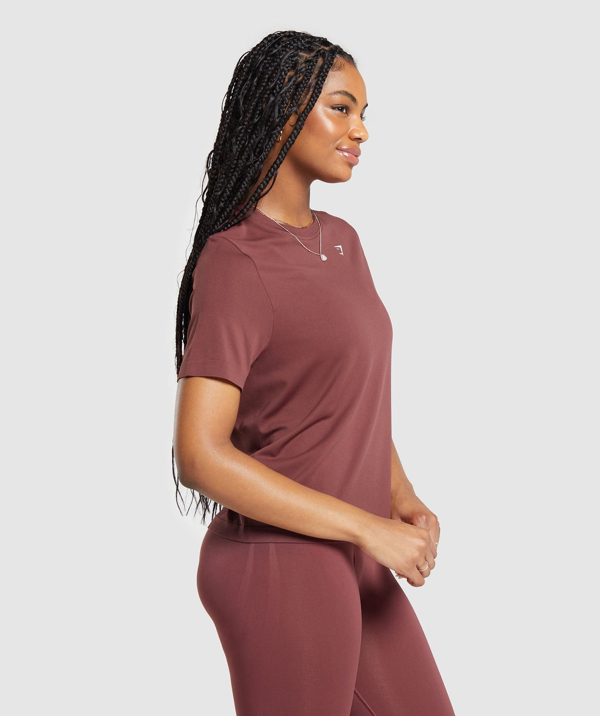 Gymshark Everyday Seamless Tee - Burgundy Brown