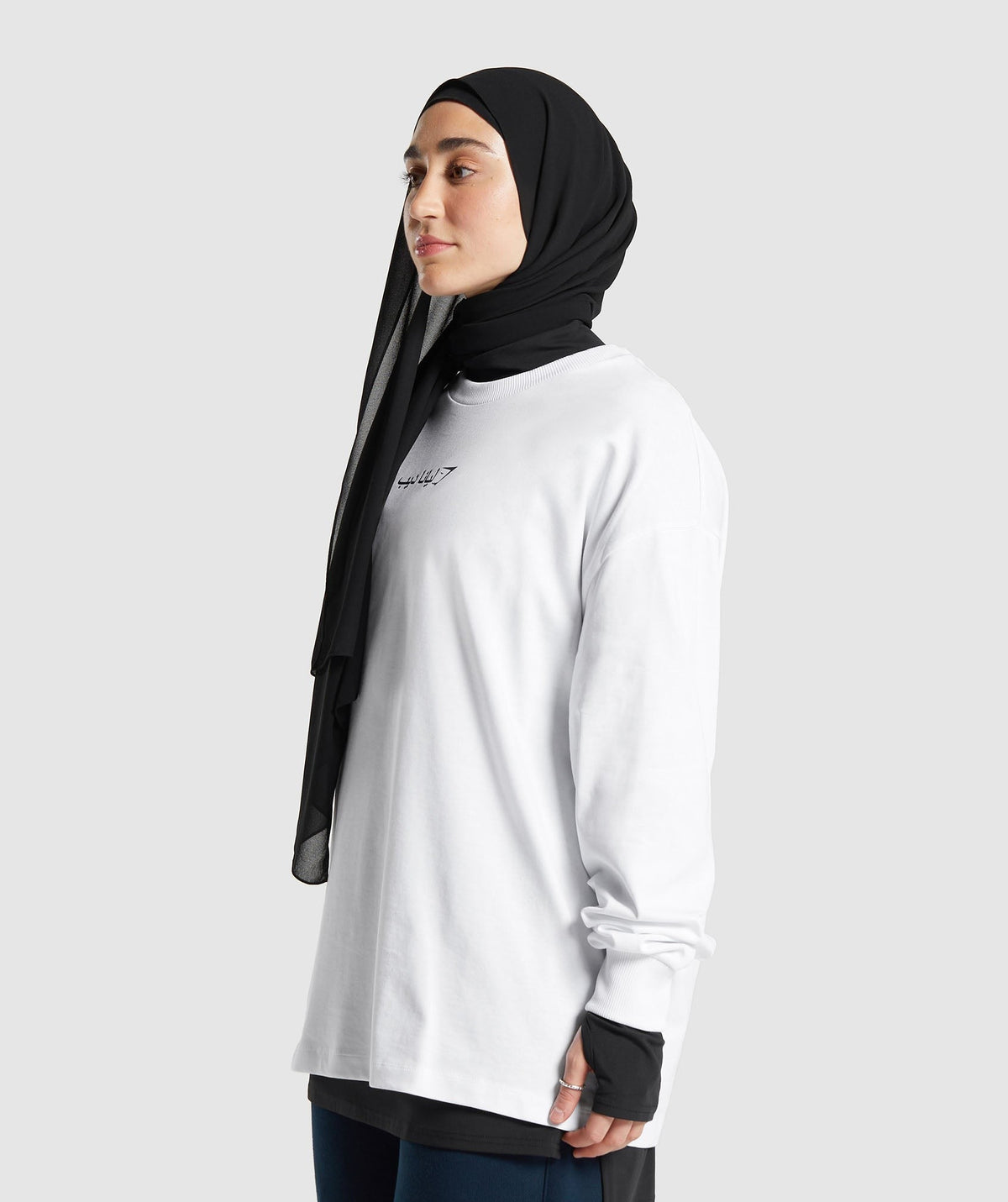 Gymshark X Leana Deeb Oversized Long Sleeve Top - White