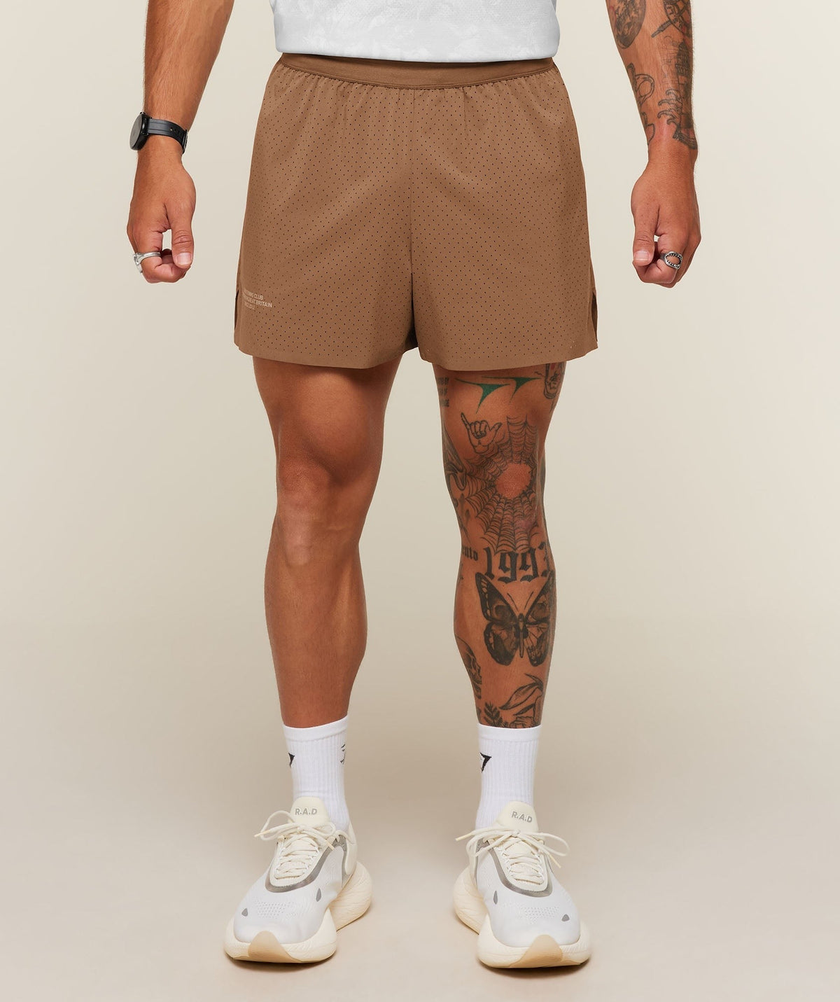 Gymshark Conditioning Club 4" Shorts - Trail Brown/Vanilla Beige