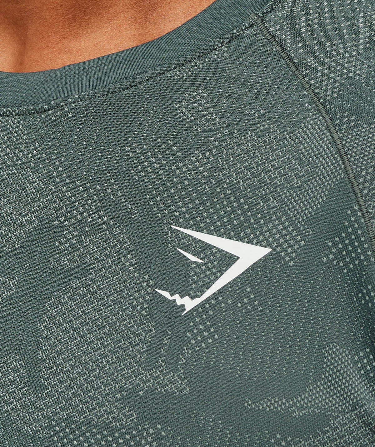 Gymshark Geo Seamless Tee - Slate Teal/Denim Grey
