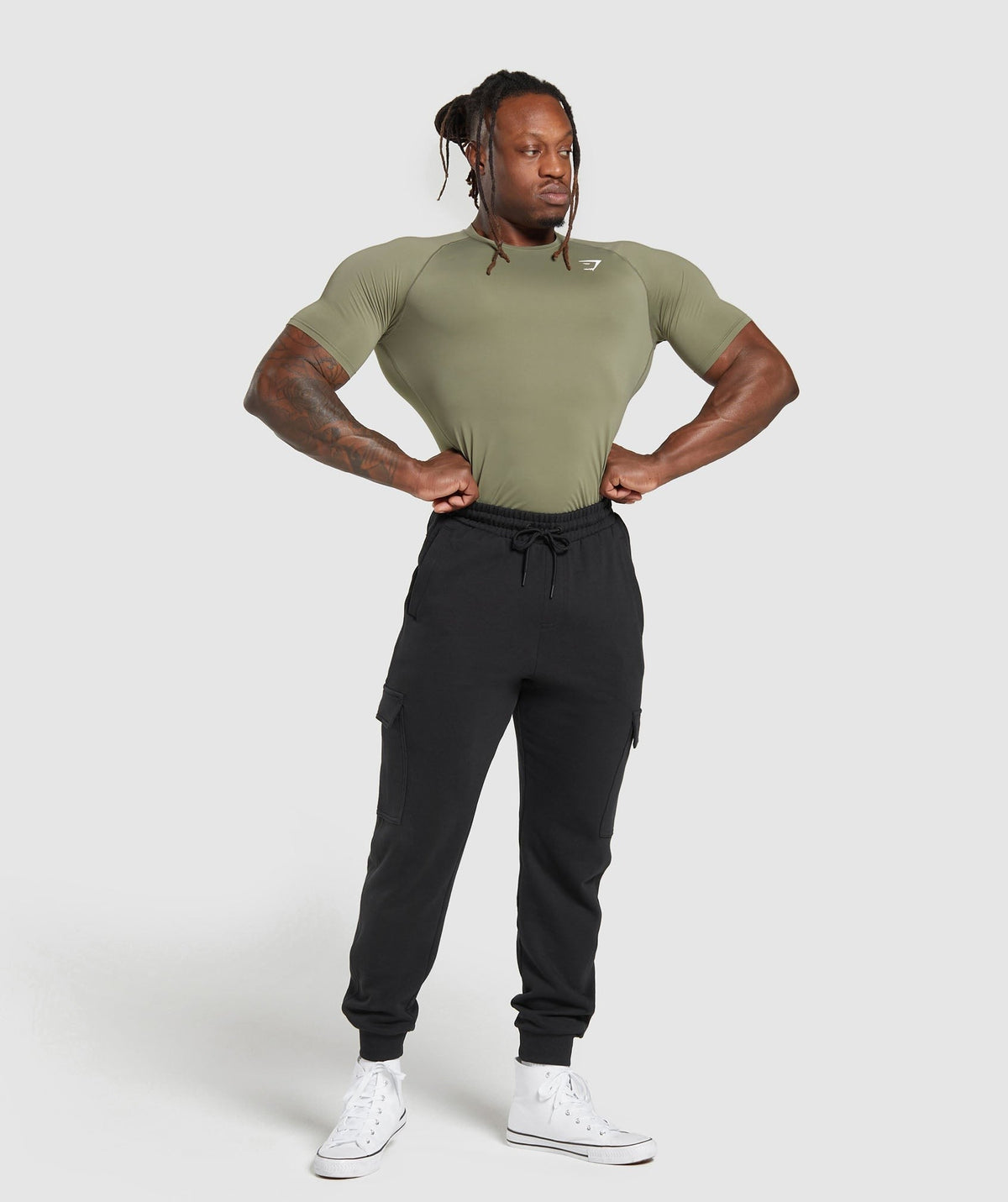 Gymshark Element Baselayer Tee - Utility Green