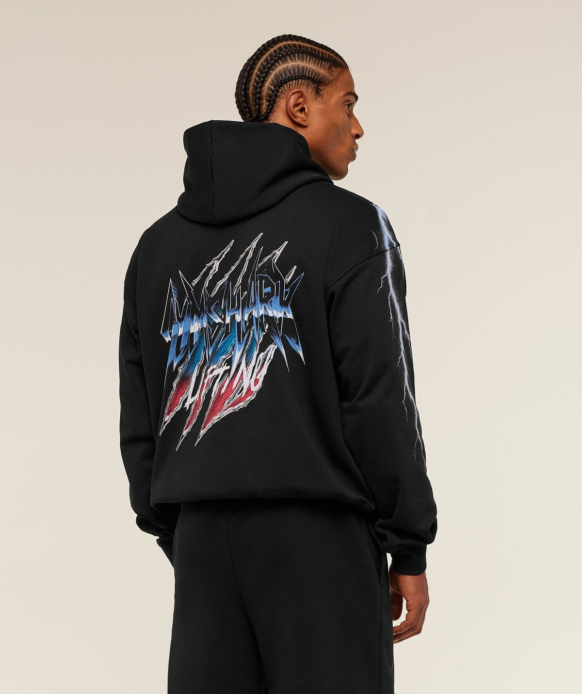 Gymshark Eagle Band Style Graphic Hoodie - Black