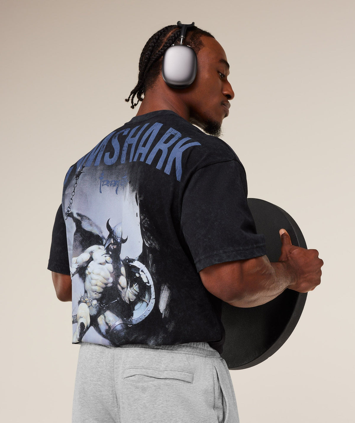 Gymshark Frazetta Graphic Tee - Black
