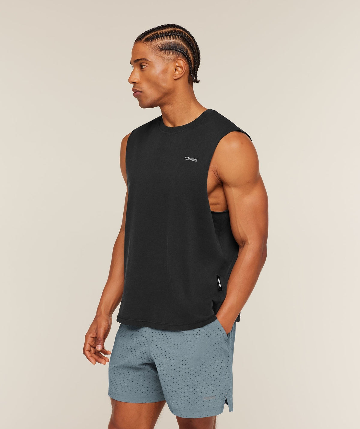 Gymshark x CBUM Washed Sleeveless Tee - Black