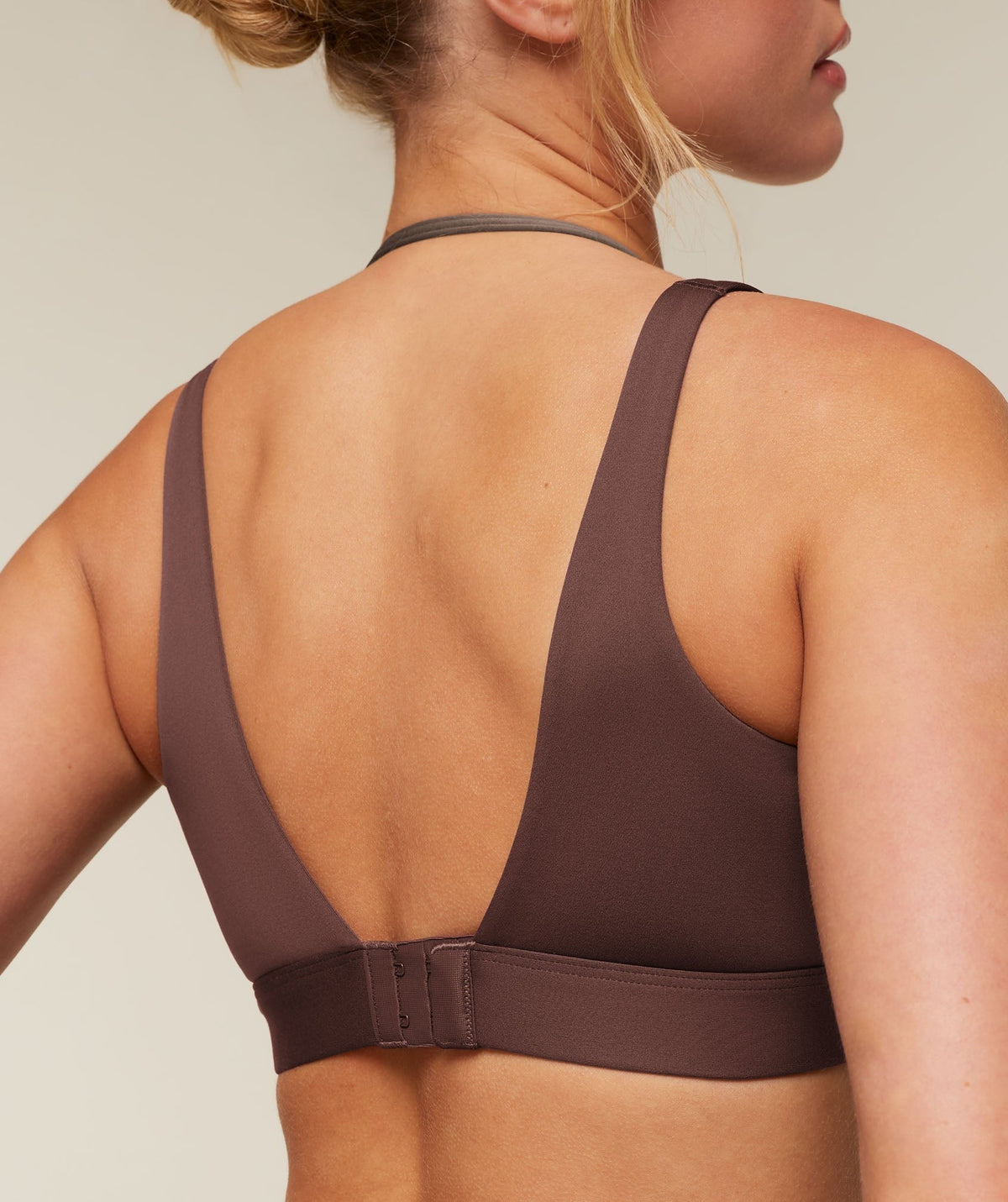Gymshark Double Layer Medium Support Sports Bra - Espresso Brown/Soft Brown