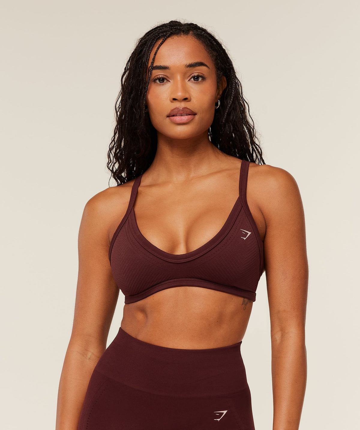 Gymshark Energise Seamless Sports Bra - Rich Maroon