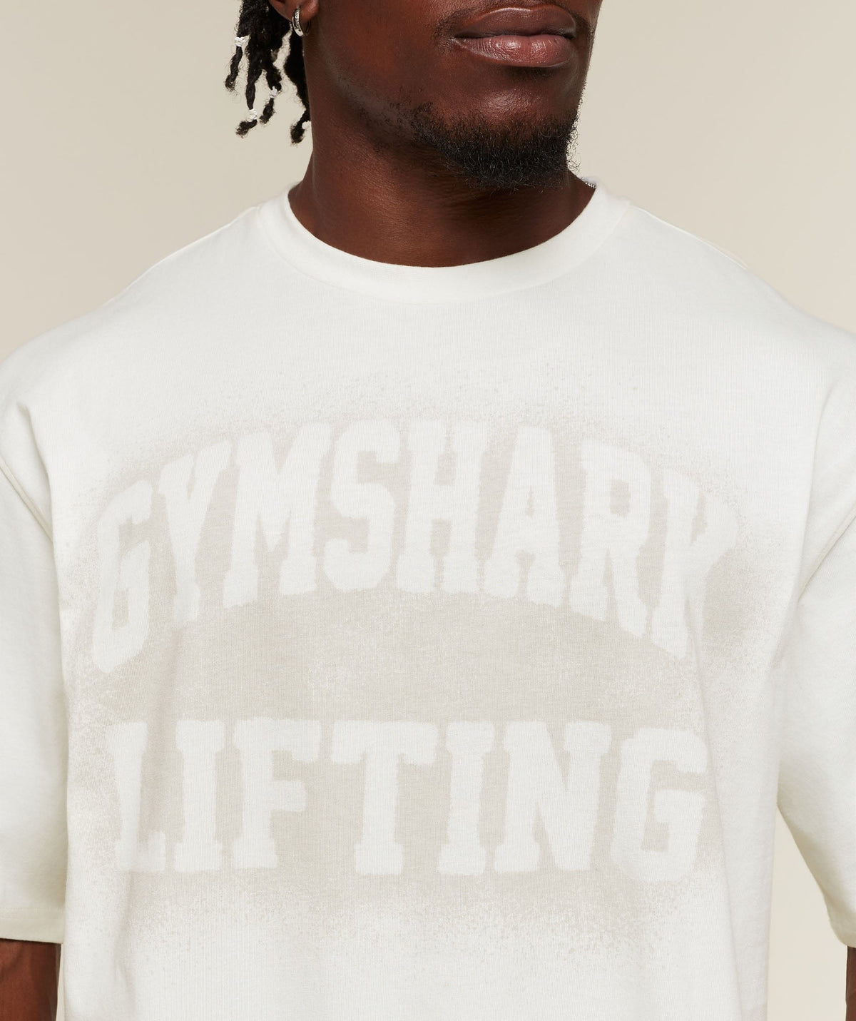 Gymshark Faded Lifting Graphic Tee - Soft White