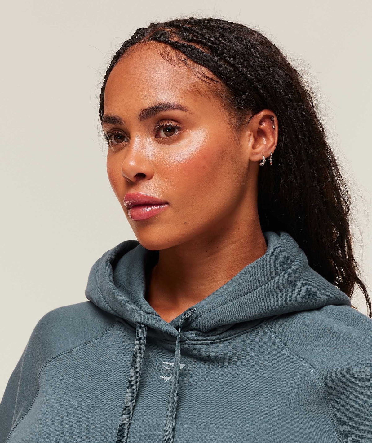 Gymshark Gritty Muscle Mommy Graphic Hoodie - Titanium Blue