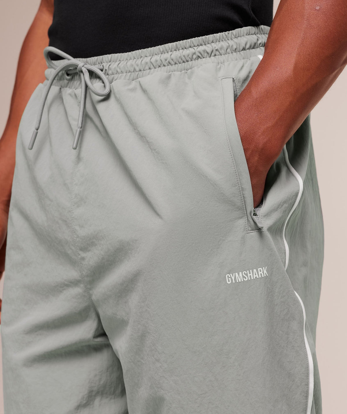 Gymshark Retro Shell Track Pants - Smokey Grey