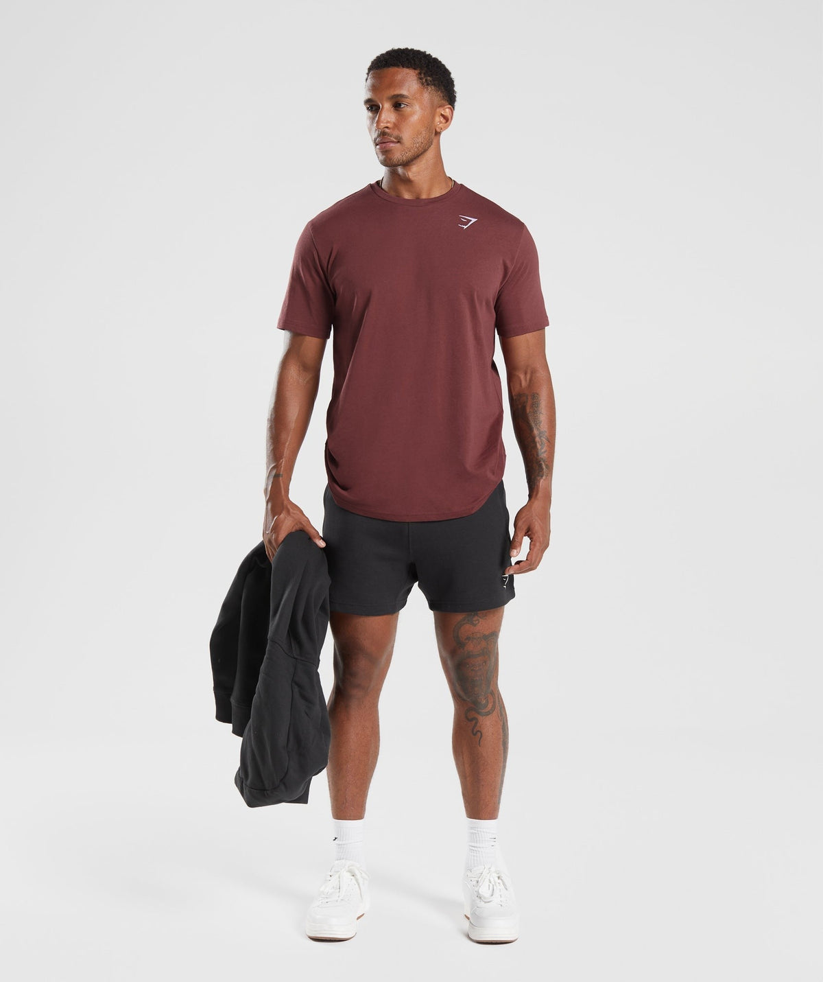 Gymshark Crest Tee - Washed Burgundy