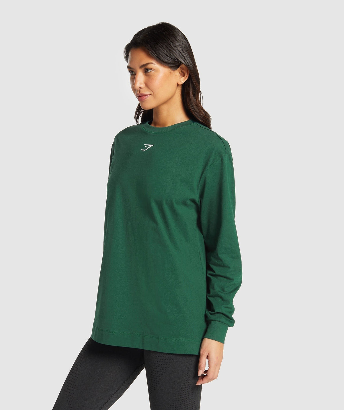 Gymshark Fraction Long Sleeve Tee - Conditioning Green