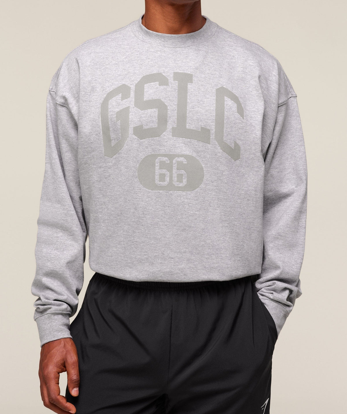 Gymshark GSLC Long Sleeve Tee - Light Grey Core Marl