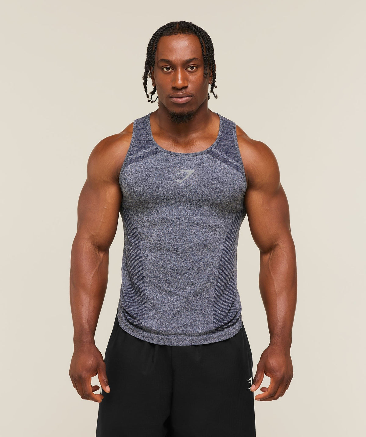 Gymshark Devant Seamless Tank - Heavy Blue