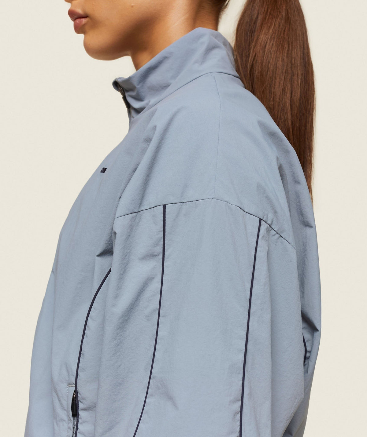 Gymshark Comfort Retro Track Jacket - Denim Grey/Heavy Blue