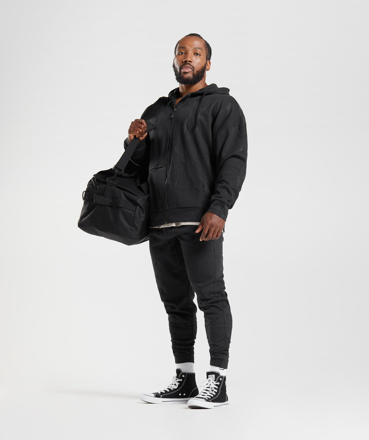 Gymshark Power Zip Hoodie - Black/Black