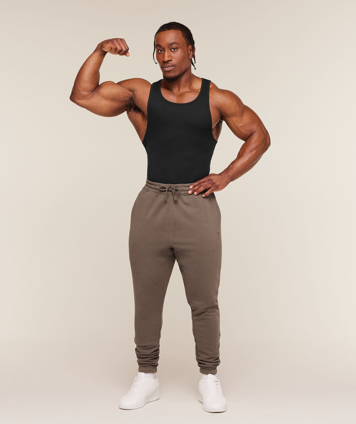 Gymshark Power Wordmark Jogger - Soft Brown