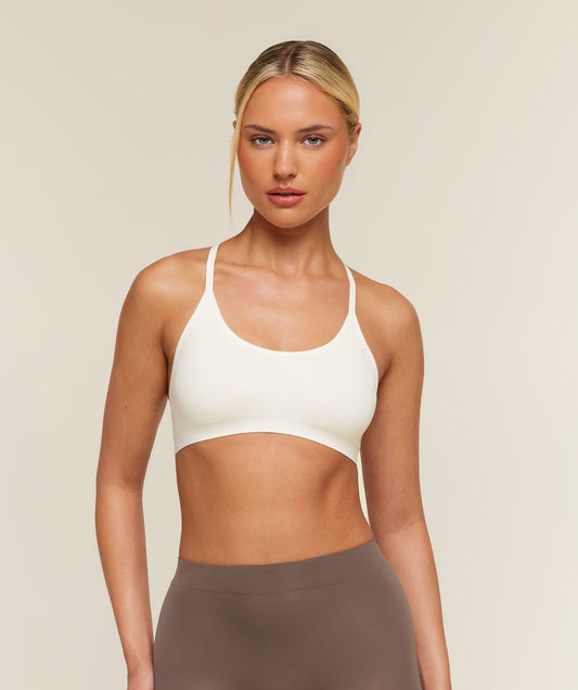 Gymshark FeatherFormTM Scoopneck Bralette - Soft White