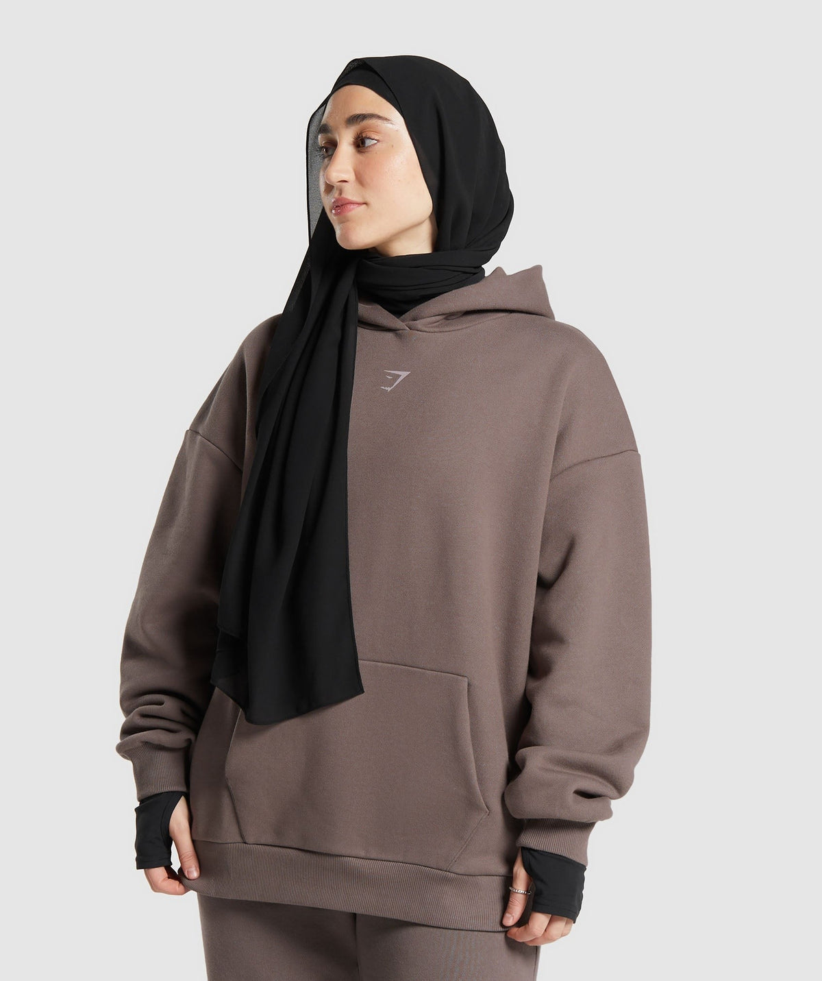 Gymshark X Leana Deeb Oversized Graphic Hoodie - Brown