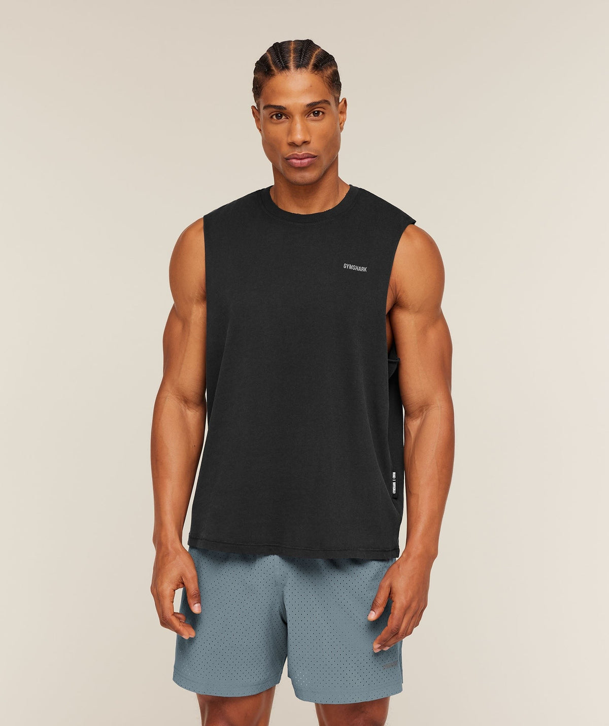 Gymshark x CBUM Washed Sleeveless Tee - Black