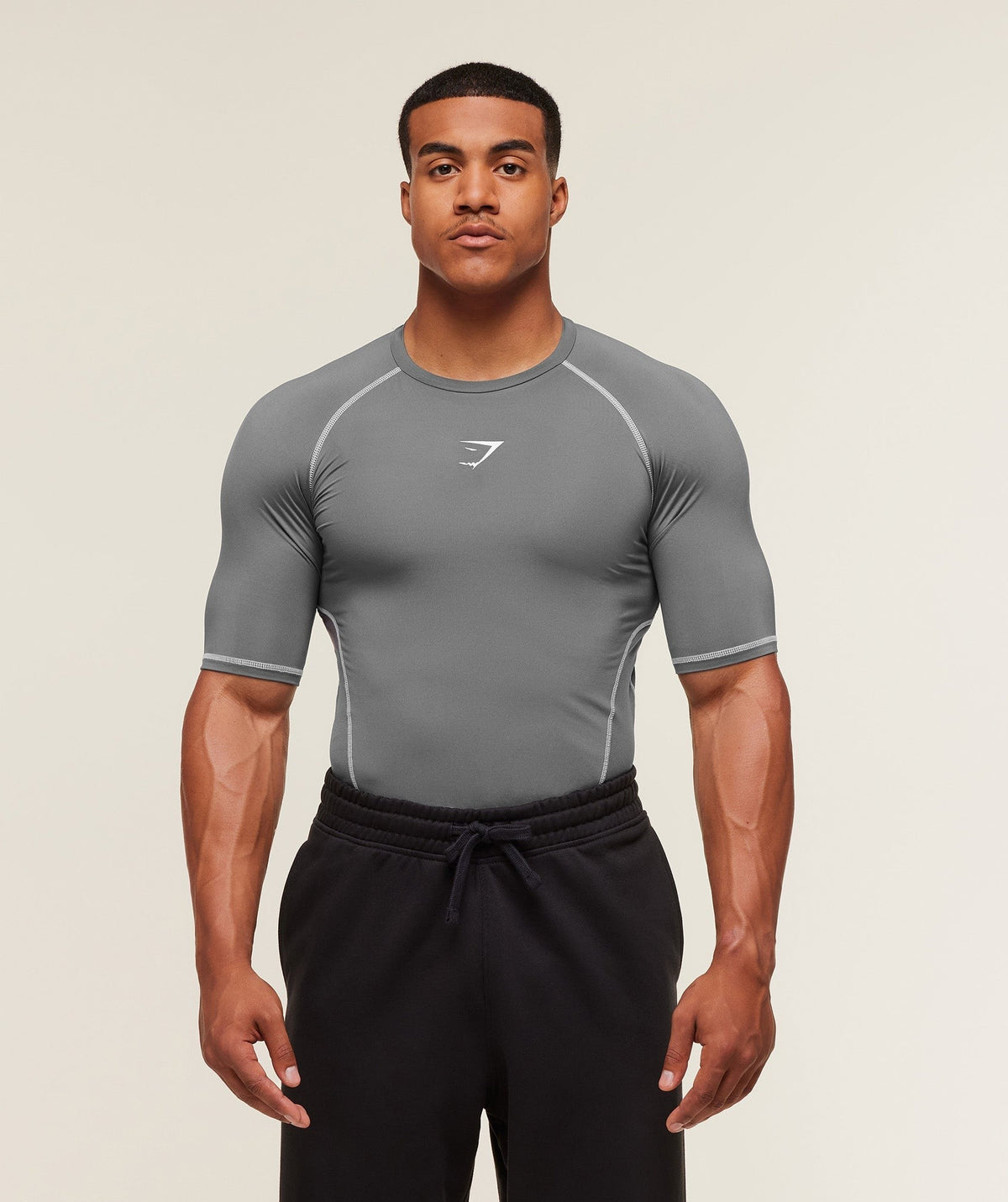Gymshark Element Baselayer Tee - Pitch Grey/White