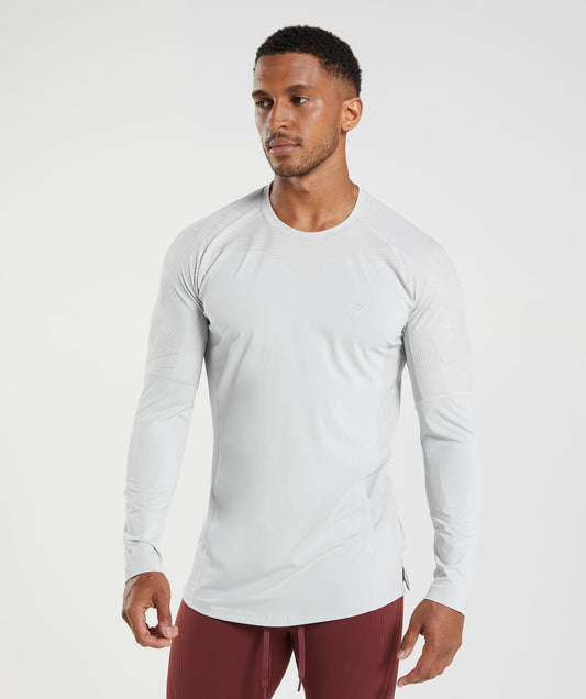 Gymshark 315 Long Sleeve Top - Light Grey