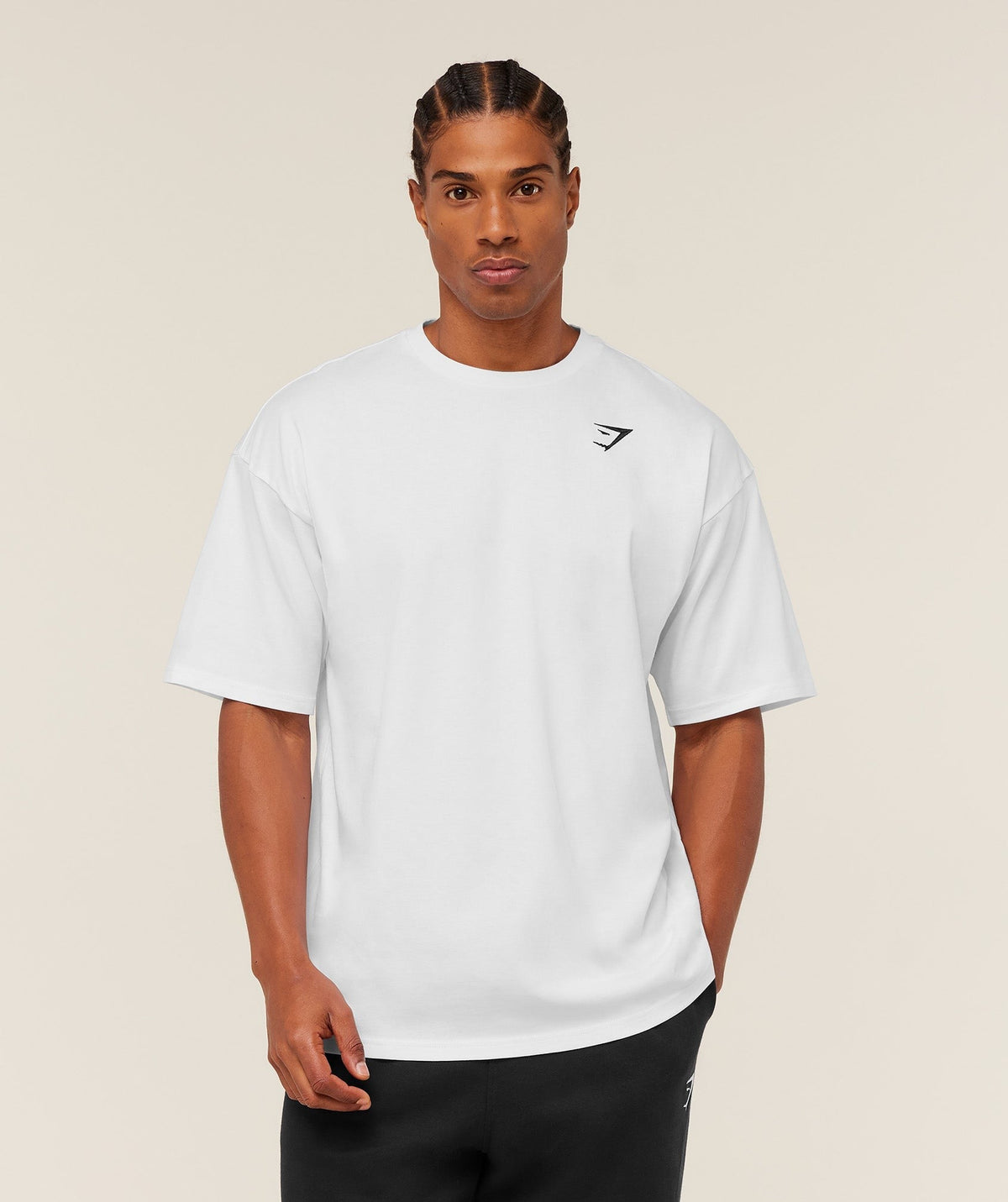 Gymshark Crest Oversized Tee - White