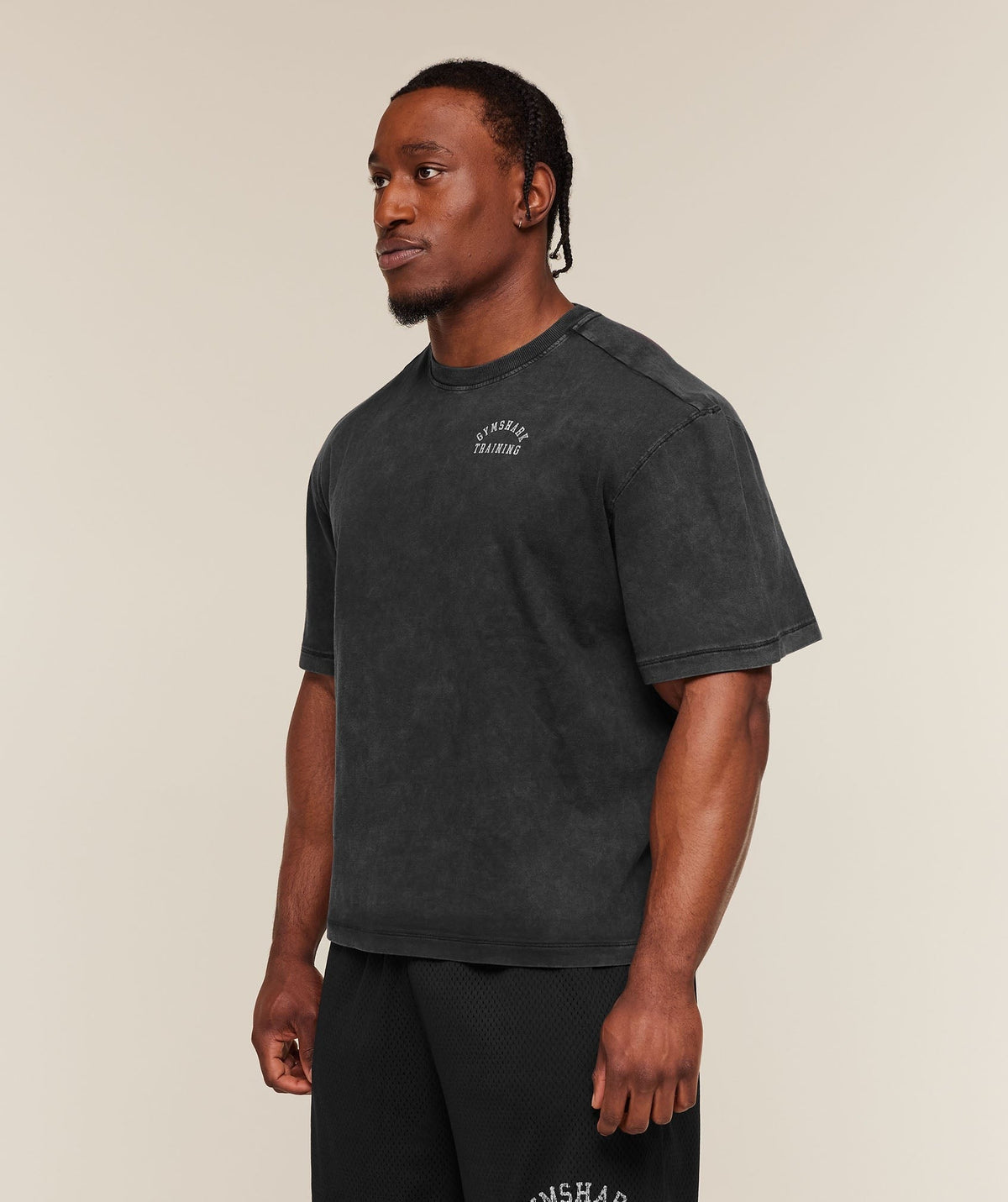 Gymshark Retro Collegiate Tee - Black